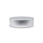 53mm Metal Smooth Matte Silver Cap