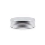 53mm Metal Ring Grooved Matte Silver Cap