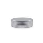 47mm Metal Ring Grooved Matte Silver Cap