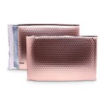 Matte Rose Gold Bubble Mailer - Large: 390mm (W) x 480mm (H) + 50mm (Flap) - Carton of 50