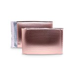 Matte Rose Gold Bubble Mailer - Medium: 260mm (W) x 360mm (H) + 50mm (Flap) - Carton of 75