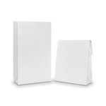 Paper Satchel Bag: White Medium - 250mm (W) x 370mm (H) + 100mm (G) - Carton of 100