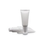 White 30ml Pre-sealed Airless Tube with White Pump + Clear Overcap