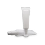 White 50ml Pre-sealed Airless Tube with White Pump + Clear Overcap