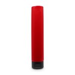 50ml-100ml Open-Ended Matte Red Tube with Foil Seal and Matte Black Flip Top Cap