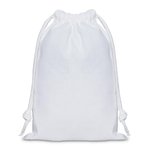 White Cotton Drawstring Bag: Medium - 250mm (W) x 350mm (H) - Carton of 100