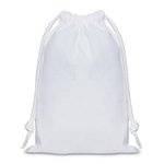 White Cotton Drawstring Bag: Medium - 250mm (W) x 350mm (H) - Carton of 100