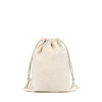 Natural Cotton Drawstring Bag: X-Small - 150mm (W) X 200mm (H) - Carton of 100