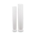 Bio Plastic Matte White Open-ended Tubes with Foil Seal and Matte White Flip Top Cap