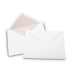 White Cotton Blushed Pink Lined Paper Envelopes C5: 229mm (W) 162mm (H) - Pack of 50