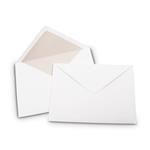 White Cotton Blushed Pink Lined Paper Envelopes C5