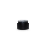 50ml Matte Black Round Glass Jar