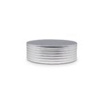 62mm Metal Ring Grooved Matte Silver Cap