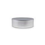 62mm Metal Ring Grooved Matte Silver Cap