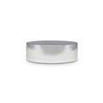 62mm Metal Smooth Shiny Silver Cap