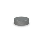 41mm Metal Ring Grooved Matte Silver Cap