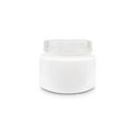 100ml White Round Glass Jar