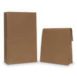 Paper Satchel Bag - Brown Kraft Large 300mm (W) x 420mm (H) + 120mm (G) - Carton of 100