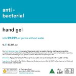 1 LT Colourless Anti-Bacterial Hand Gel 70% Ethanol