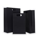 Black Kraft Paper Bags with Die-Cut Handles
