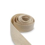 Herringbone Natural Cotton Ribbon - 25mm (W) x 50m Roll