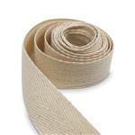 40mm Herringbone Natural Cotton Ribbon