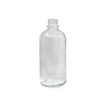 Clear 100ml T/E Boston Round Glass Bottle (18mm neck)