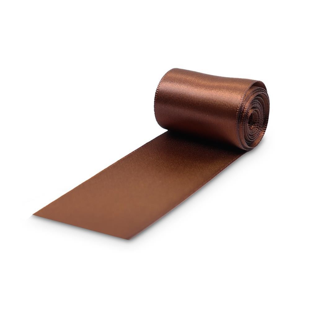 Chocolate brown satin ribbon on sale