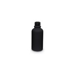 Matte Black 30ml T/E Boston Round Glass Bottle (18mm neck)