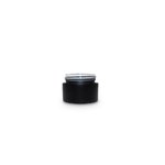 15ml Matte Black Round Glass Jar