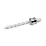 Eye Dropper 18mm (to suit 100ml Rectangular Glass Bottle) Shiny Silver