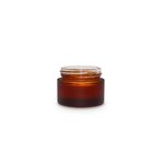 15ml Frosted Amber Round Glass Jar