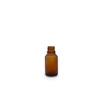 Frosted Amber 15ml T/E Boston Round Glass Bottle (18mm neck)