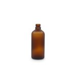 Frosted Amber 100ml T/E Boston Round Glass Bottle (18mm neck)