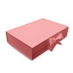 Pink Large Foldable Rigid Box + RIBBON