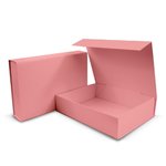 Pink Large Foldable Rigid Box: 375mm (W) x 260mm (L) x 85mm (D) - Carton of 25