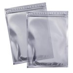 Transparent Silver Shielding Zip Lock Bag: 260mm (W) x 360mm (H) - 100pcs