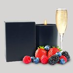 200g Champagne Berries Soy Blend Candle in Matte Black Glass Jar