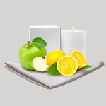 200g Lemon Apple Linen Soy Blend Candle in Matte White Glass Jar