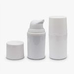 15ml White Alba Airless Serum Bottle (with Cap)