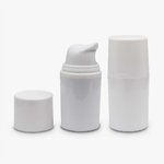 15ml White Alba Airless Serum Bottle (with Cap)