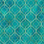 Geometric Teal Tile Tissue Paper