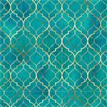 Geometric Teal Tile Tissue Paper