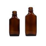 Amber Rectangular Flask T/E Bottles