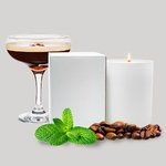 200g Peppermint Expresso Martini Soy Blend Candle in Matte White Glass Jar