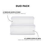 Acrylic Boxes: DUO PACK MED & LRG