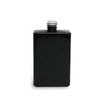 Black 100ml Rectangular Glass Bottle (18mm neck)