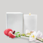 200g Lychee and Orchid Soy Blend Candle in Matte White Glass Jar