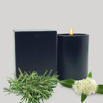 200g Lemon Myrtle and Tea Tree Soy Blend Candle in Matte Black Glass Jar