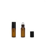 5ml Roll On Amber Bottle with Black Cap